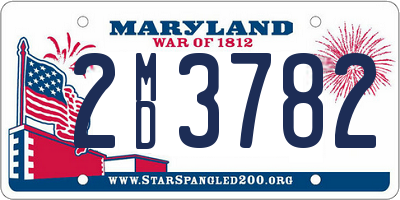 MD license plate 2MD3782