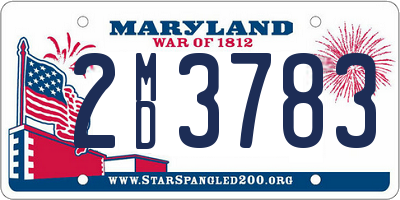 MD license plate 2MD3783