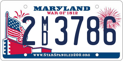 MD license plate 2MD3786