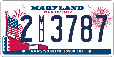 MD license plate 2MD3787