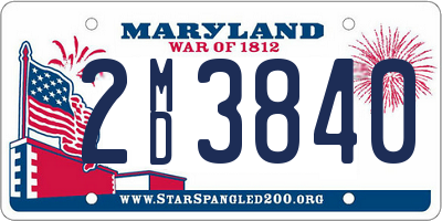 MD license plate 2MD3840