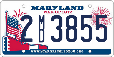 MD license plate 2MD3855