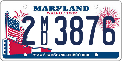 MD license plate 2MD3876