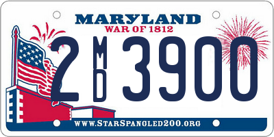 MD license plate 2MD3900