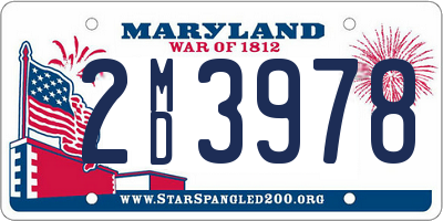 MD license plate 2MD3978