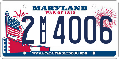 MD license plate 2MD4006