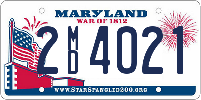MD license plate 2MD4021