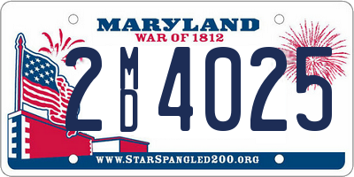 MD license plate 2MD4025