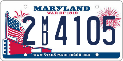 MD license plate 2MD4105