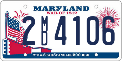 MD license plate 2MD4106