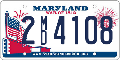 MD license plate 2MD4108