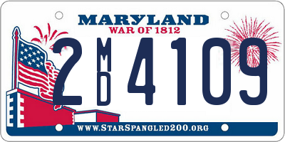 MD license plate 2MD4109