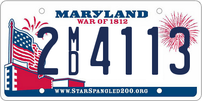 MD license plate 2MD4113