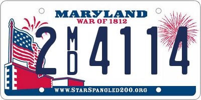 MD license plate 2MD4114