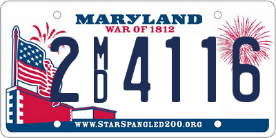 MD license plate 2MD4116