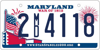 MD license plate 2MD4118