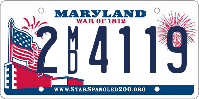 MD license plate 2MD4119