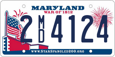 MD license plate 2MD4124