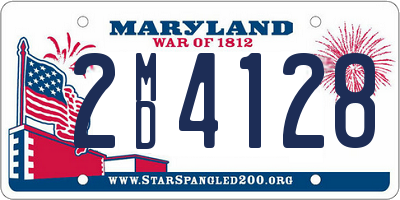 MD license plate 2MD4128