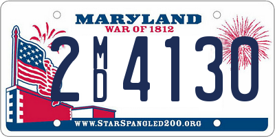 MD license plate 2MD4130
