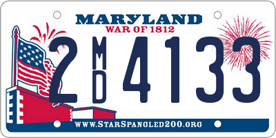 MD license plate 2MD4133