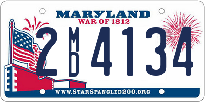 MD license plate 2MD4134