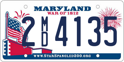 MD license plate 2MD4135