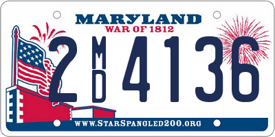 MD license plate 2MD4136