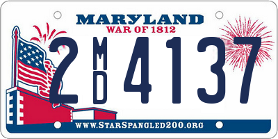 MD license plate 2MD4137