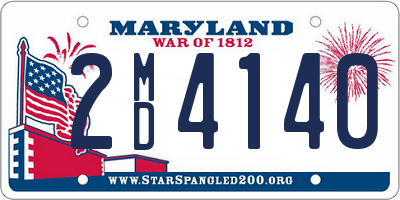 MD license plate 2MD4140