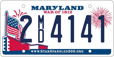 MD license plate 2MD4141