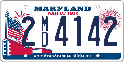 MD license plate 2MD4142