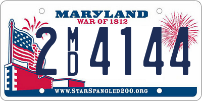 MD license plate 2MD4144