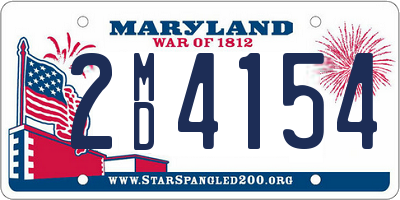 MD license plate 2MD4154