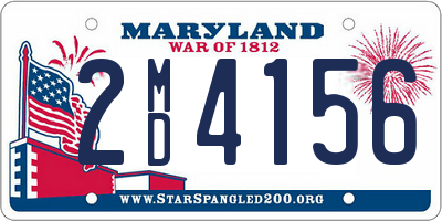 MD license plate 2MD4156