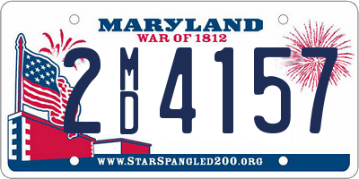 MD license plate 2MD4157