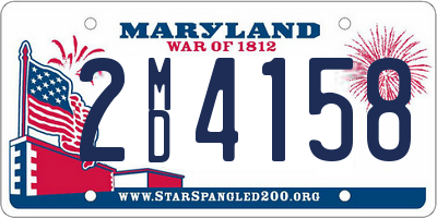 MD license plate 2MD4158