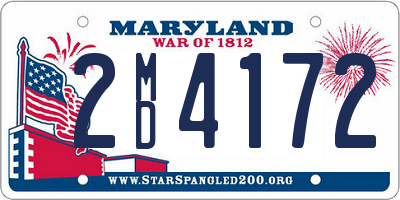 MD license plate 2MD4172