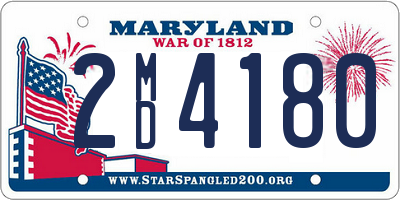 MD license plate 2MD4180
