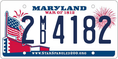 MD license plate 2MD4182