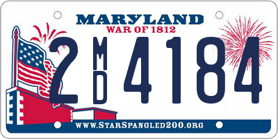 MD license plate 2MD4184
