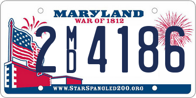 MD license plate 2MD4186