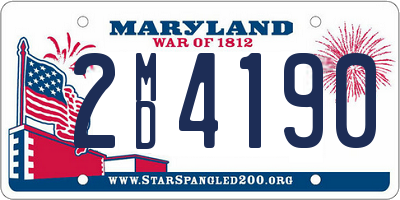 MD license plate 2MD4190