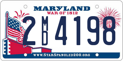 MD license plate 2MD4198