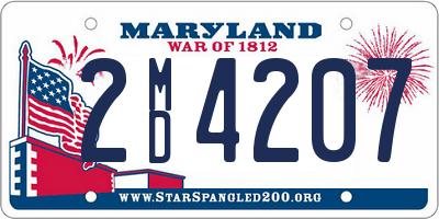 MD license plate 2MD4207