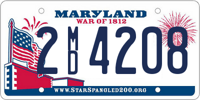 MD license plate 2MD4208