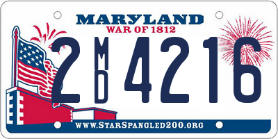 MD license plate 2MD4216