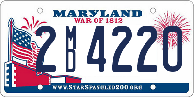 MD license plate 2MD4220