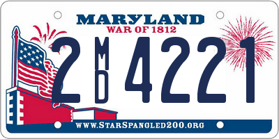 MD license plate 2MD4221