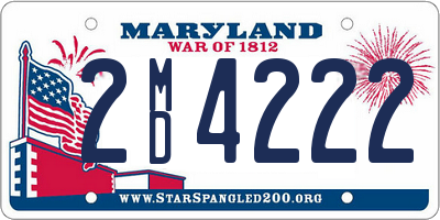 MD license plate 2MD4222